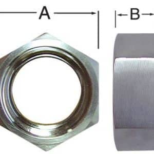 2" SS Hex Nut